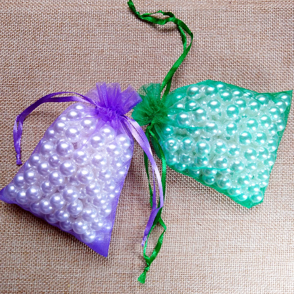 500pcs Drawstring Jewelry Bags Pouch 5x7 7x9 9x12 10x15cm Organza Bags Wedding Packaging Gift Bag Party Decoration Jewelry Bag