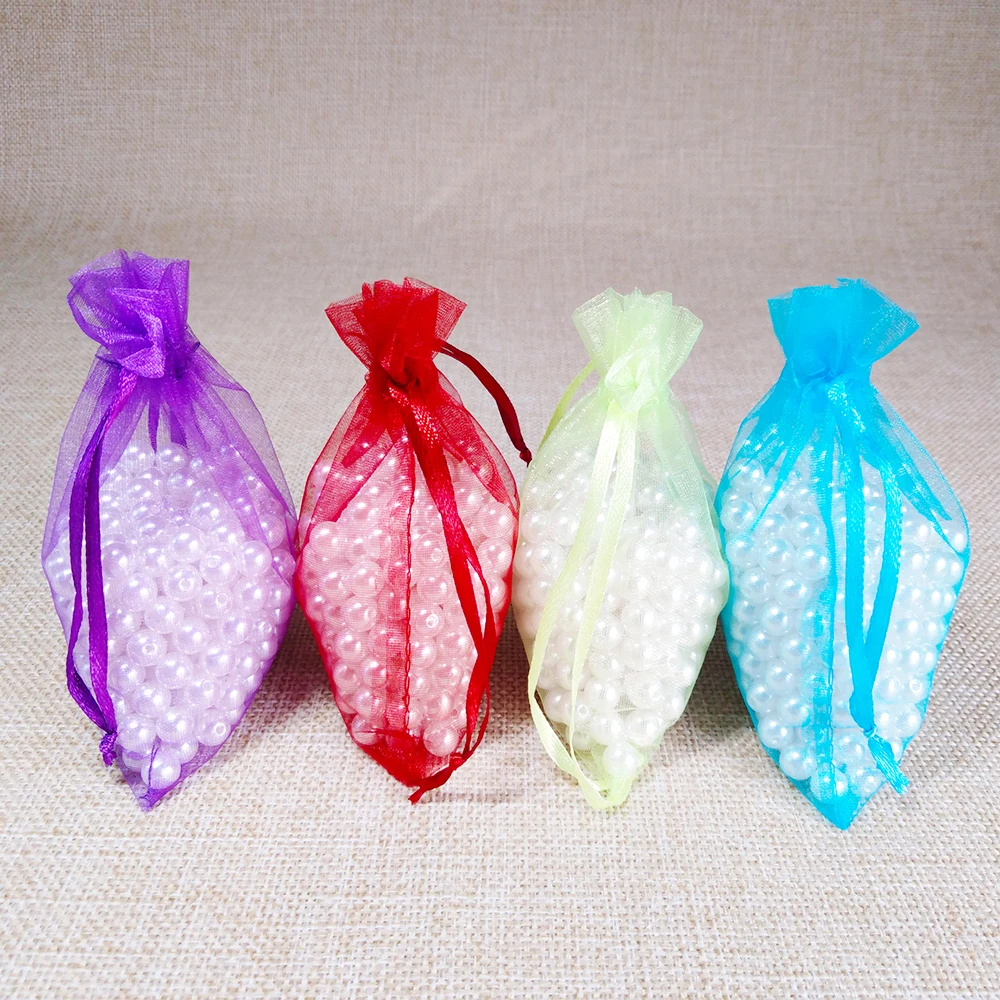 500pcs Drawstring Jewelry Bags Pouch 5x7 7x9 9x12 10x15cm Organza Bags Wedding Packaging Gift Bag Party Decoration Jewelry Bag
