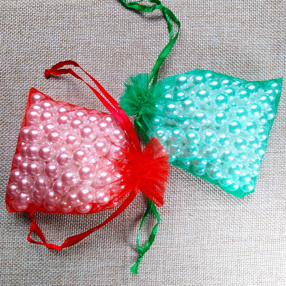 500pcs Drawstring Jewelry Bags Pouch 5x7 7x9 9x12 10x15cm Organza Bags Wedding Packaging Gift Bag Party Decoration Jewelry Bag