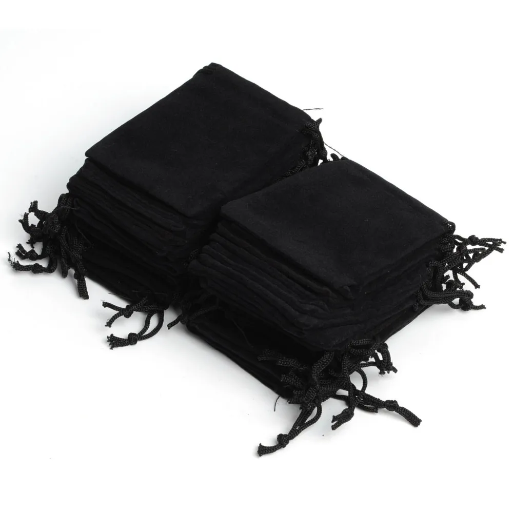 100Pcs 7x9cm Velvet Drawstring Pouch Jewelry Bags New Year Birthday Xmas Party Ball Gift Bags pochette cadeau sachet bonbon