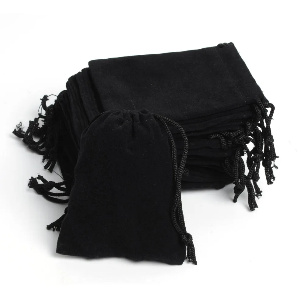 100Pcs 7x9cm Velvet Drawstring Pouch Jewelry Bags New Year Birthday Xmas Party Ball Gift Bags pochette cadeau sachet bonbon