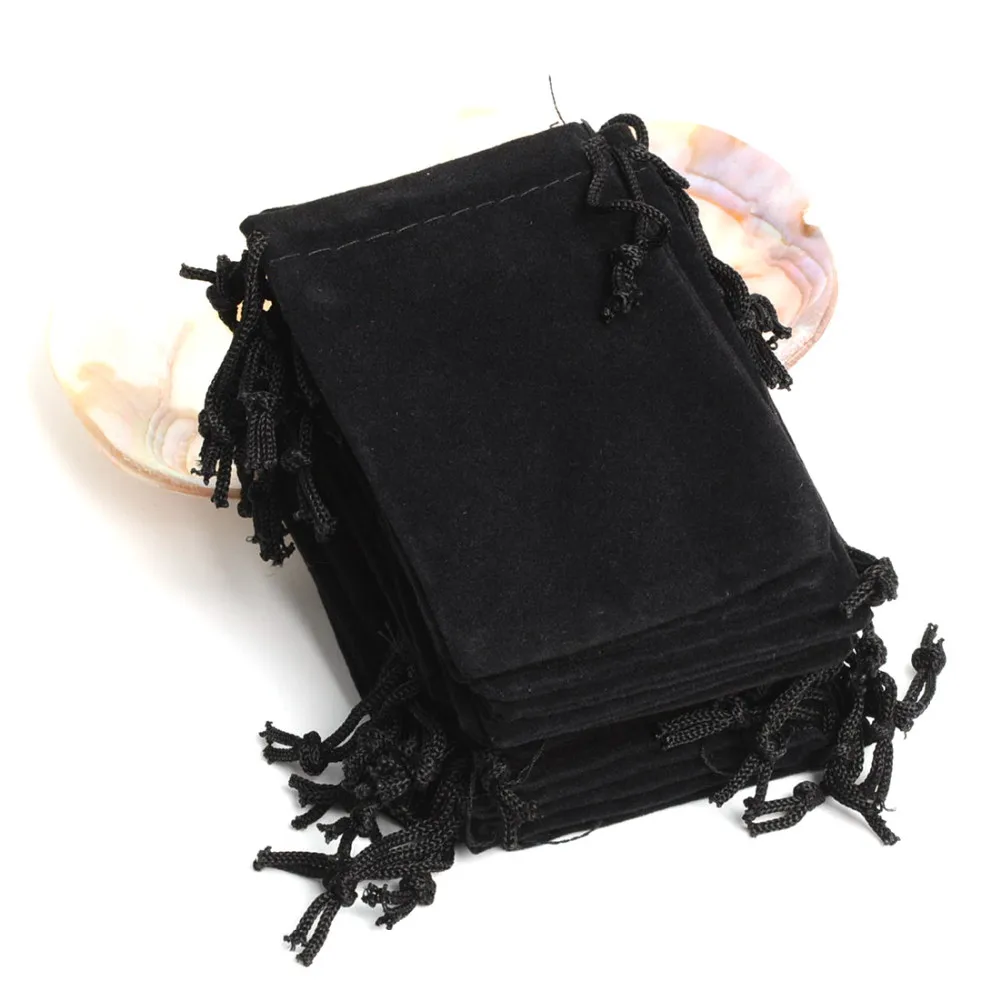 100Pcs 7x9cm Velvet Drawstring Pouch Jewelry Bags New Year Birthday Xmas Party Ball Gift Bags pochette cadeau sachet bonbon