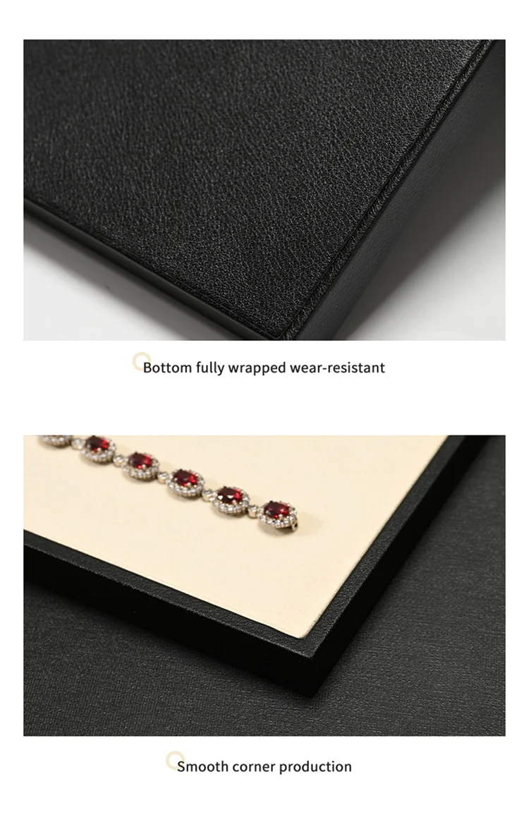 Oirlv Leather Jewelry Tray Rings Necklaces Jewelry Viewing Display Tray Earring Bracelet Jewelry Storage Tray Jewelry Organizer