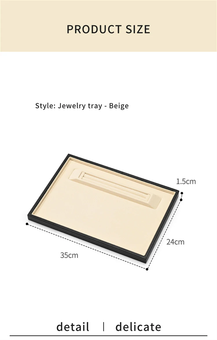 Oirlv Leather Jewelry Tray Rings Necklaces Jewelry Viewing Display Tray Earring Bracelet Jewelry Storage Tray Jewelry Organizer