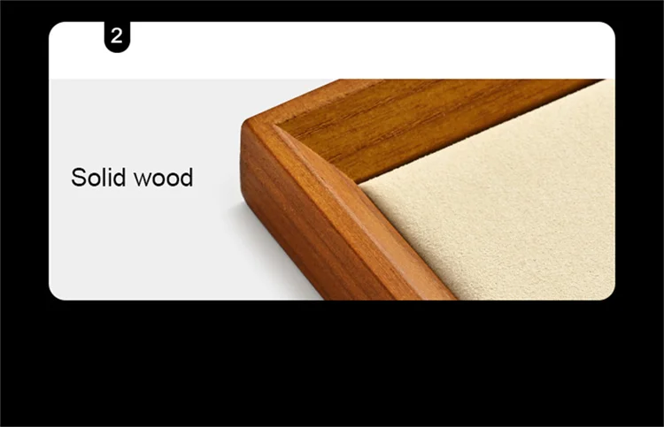 Oirlv Wooden Jewelry Organizer Tray Jewelry Ring Bracelet Necklace Viewing Tray Watch Jewelry Display Tray Jewelry Storage Plate