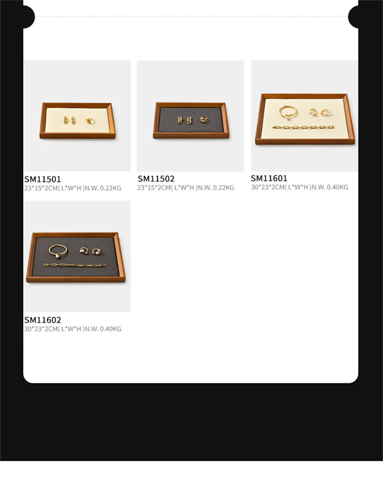 Oirlv Wooden Jewelry Organizer Tray Jewelry Ring Bracelet Necklace Viewing Tray Watch Jewelry Display Tray Jewelry Storage Plate