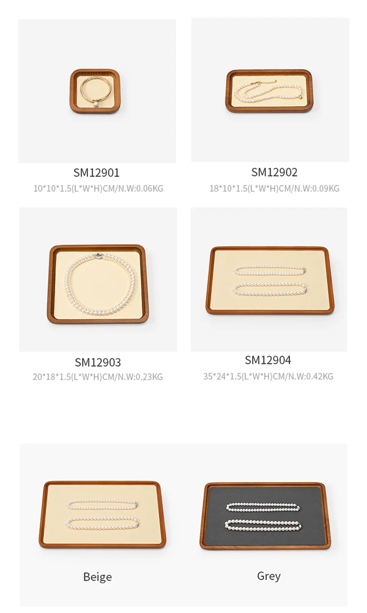 Oirlv Wooden Jewelry Display Tray Jewelry Organizer Suitable For Jewelry Make Bracelet Necklace Tray Jewelry Ring Display Plate
