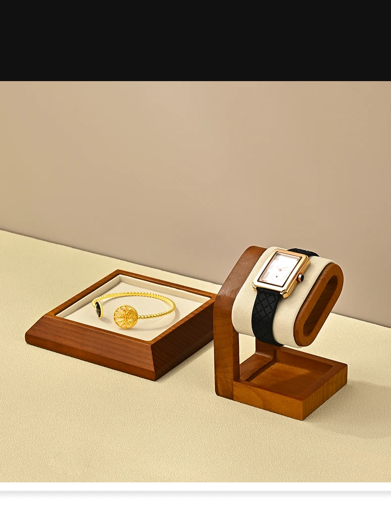 Oirlv Wooden Jewelry Organizer Bracelet Watch Display Stand Jewelry Storage Holder Watch Rack Watch Display Props For Showcase