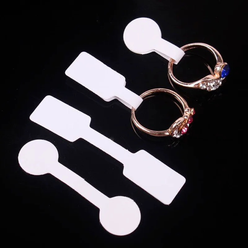 100pcs Blank Paper Label Tags with Sticker Fit Necklace Bracelet Earring Ring Price Tags Jewelry Store Display Small Business