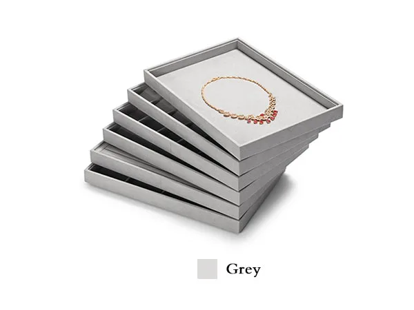 Elegant Jewelry Display & Storage Trays: Jeweler Versatile Velvet-Lined Bins for Organizing Necklaces, Rings, Earrings, & More