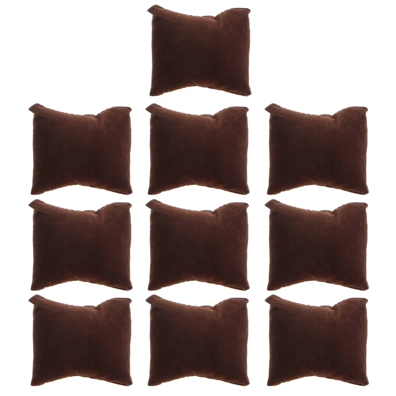 10 Pieces Velvet Bracelet Watch Pillow Small Multicolor Velvet Pillow Jewelry Bracelet Cushion Holder Organizer Pillow