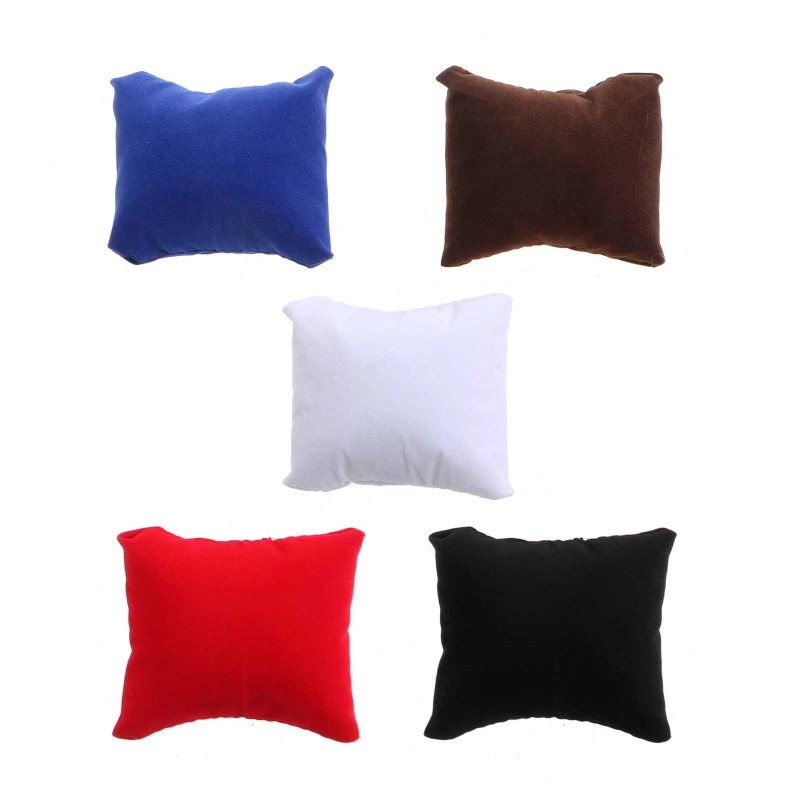 10 Pieces Velvet Bracelet Watch Pillow Small Multicolor Velvet Pillow Jewelry Bracelet Cushion Holder Organizer Pillow