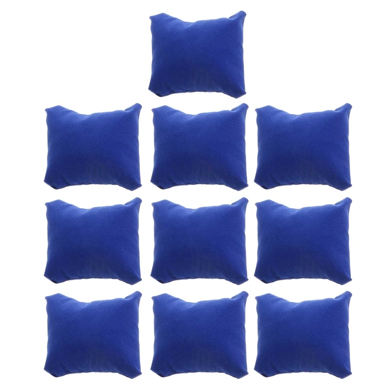 10 Pieces Velvet Bracelet Watch Pillow Small Multicolor Velvet Pillow Jewelry Bracelet Cushion Holder Organizer Pillow