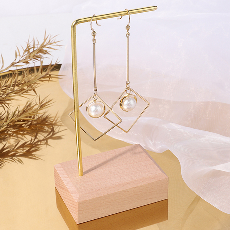 Wooden and metal necklace holders bracelet stand for jewelry chain holders earring organizer jewellery display case Hanging