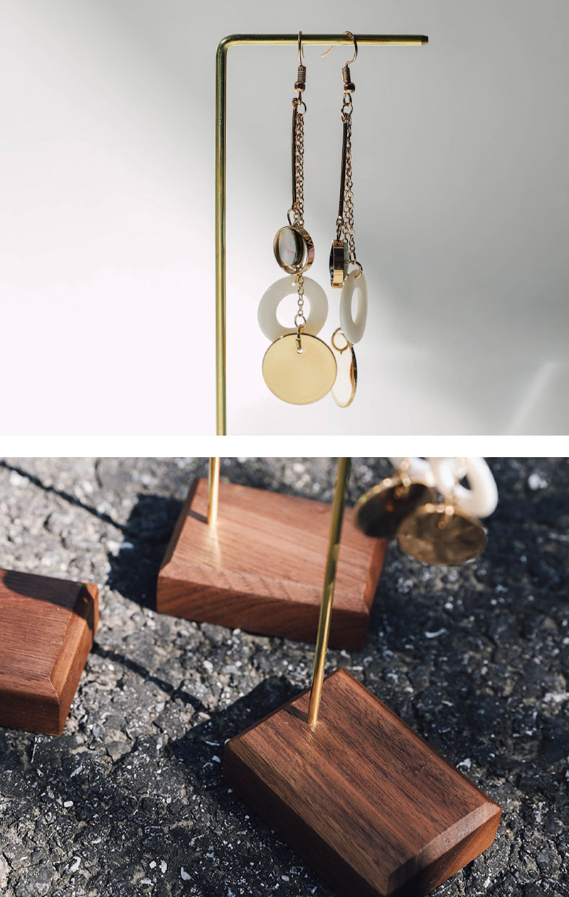 Wooden and metal necklace holders bracelet stand for jewelry chain holders earring organizer jewellery display case Hanging