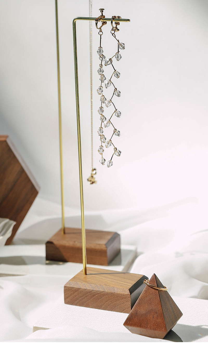 Wooden and metal necklace holders bracelet stand for jewelry chain holders earring organizer jewellery display case Hanging