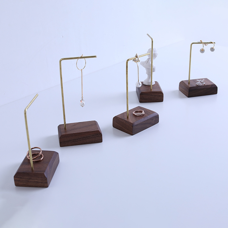 Wooden and metal necklace holders bracelet stand for jewelry chain holders earring organizer jewellery display case Hanging