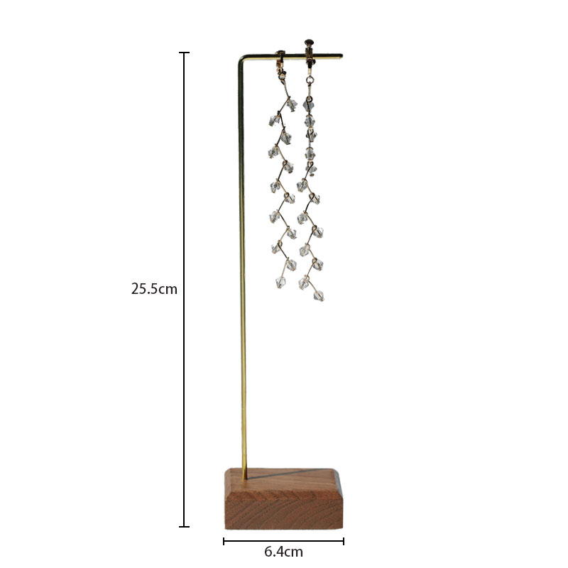 Wooden and metal necklace holders bracelet stand for jewelry chain holders earring organizer jewellery display case Hanging