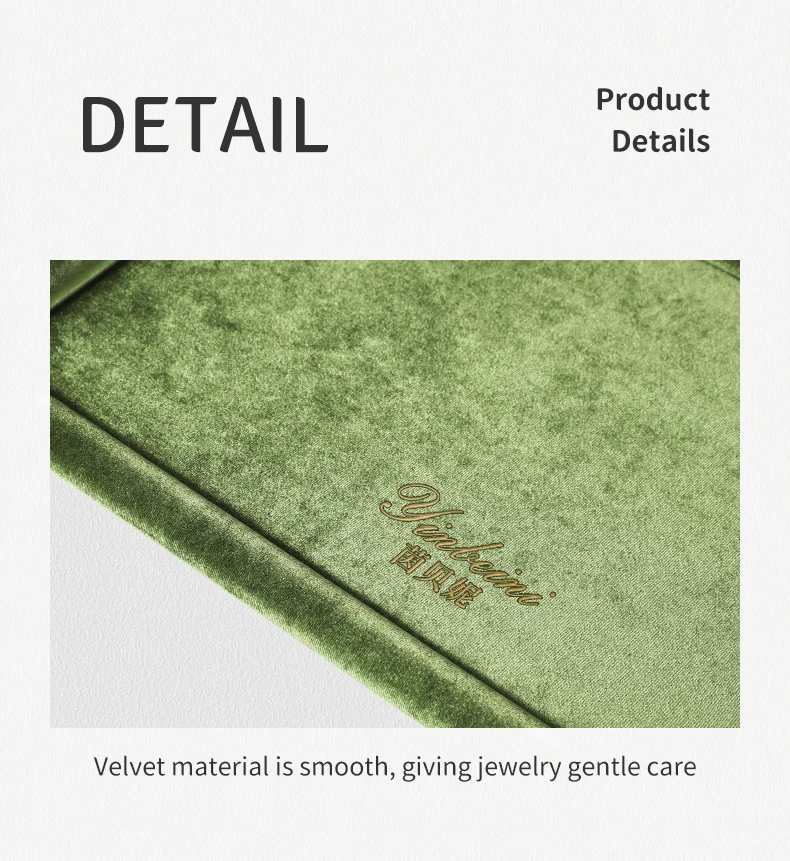 Yinbeini Velvet Jewelry Flat Tray Ring Pendant Bracelet Necklace Display Tray Jewelry Storage Organizer Plate P082