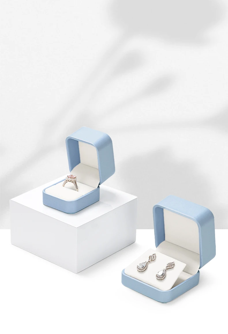Oirlv Premium Blue Jewelry Box With Velvet Lining Packaging for Necklaces/rings/earrings, Organized for Families and Jewellers