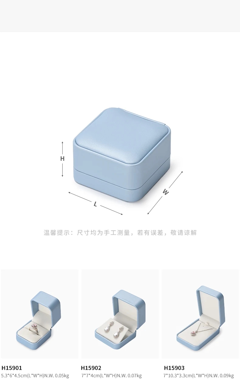 Oirlv Premium Blue Jewelry Box With Velvet Lining Packaging for Necklaces/rings/earrings, Organized for Families and Jewellers