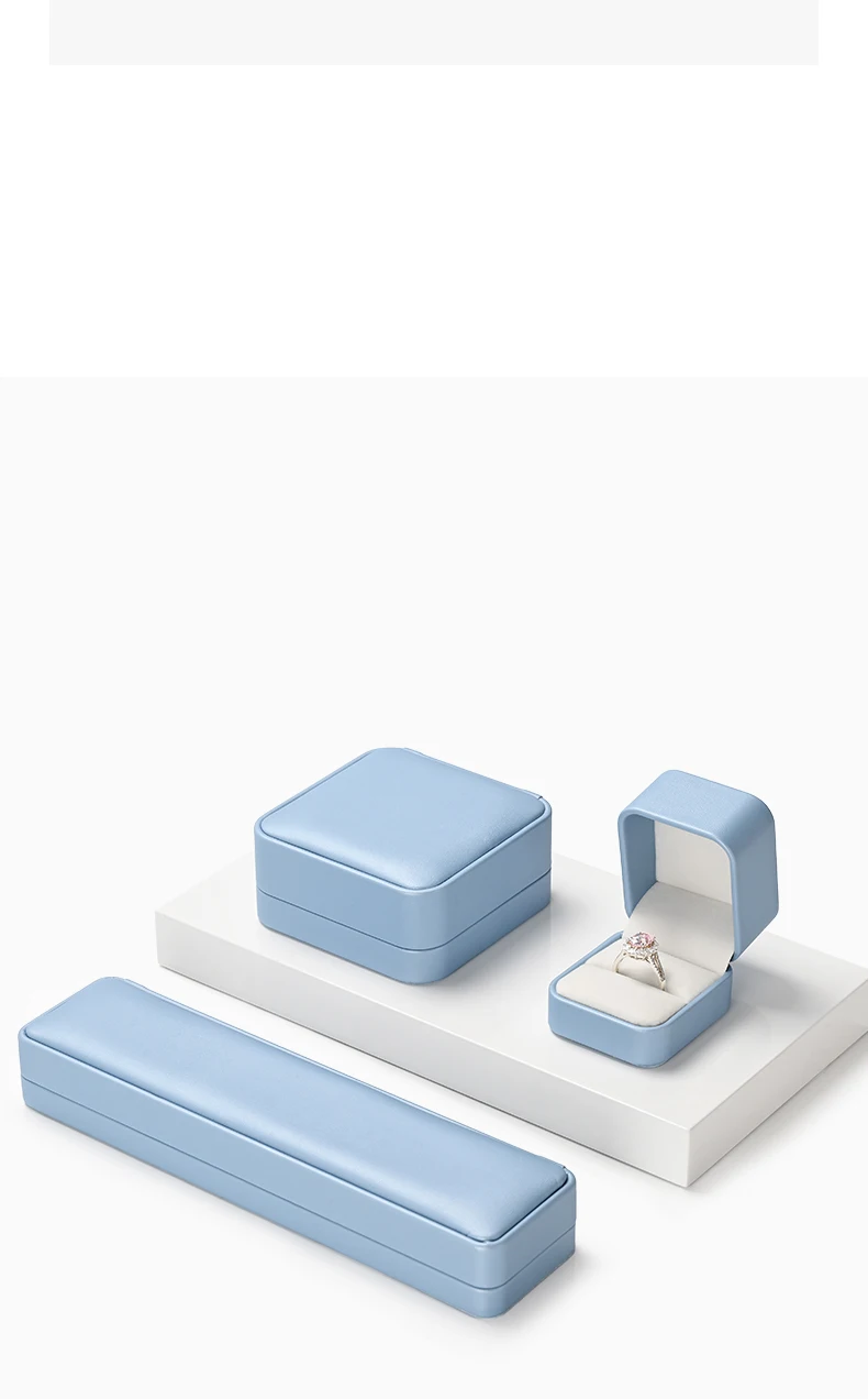 Oirlv Premium Blue Jewelry Box With Velvet Lining Packaging for Necklaces/rings/earrings, Organized for Families and Jewellers