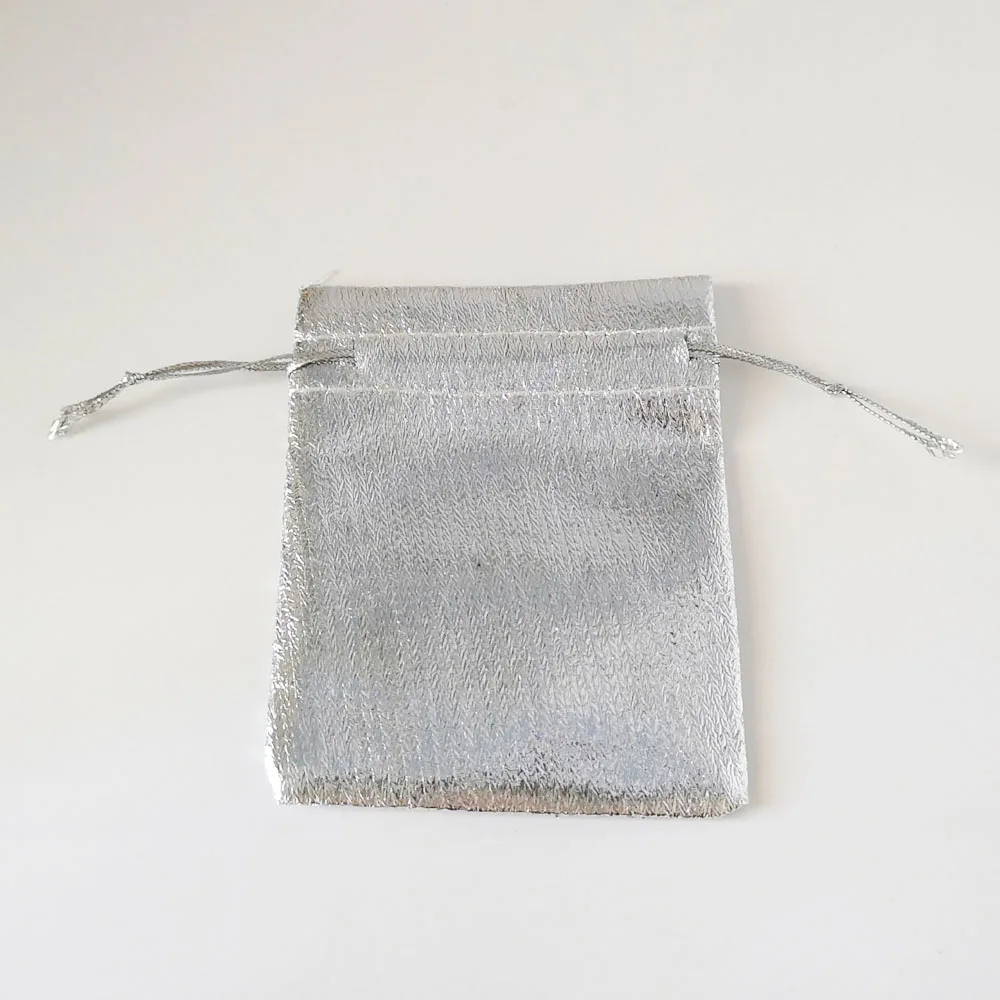 100pcs Jewelry Pouch Jewellery Bag Silver/Gold Velvet Bag Drawstring Jewelry Packaging Bags Organza Jewelry Bags 7x9 9x12 13x18