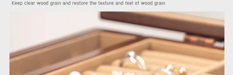 Wood Jewelry Box Big Size Ring Necklace Earrings Jewelry Box Organizer Drawer Bracelet Display Stand Women Accessories Storage