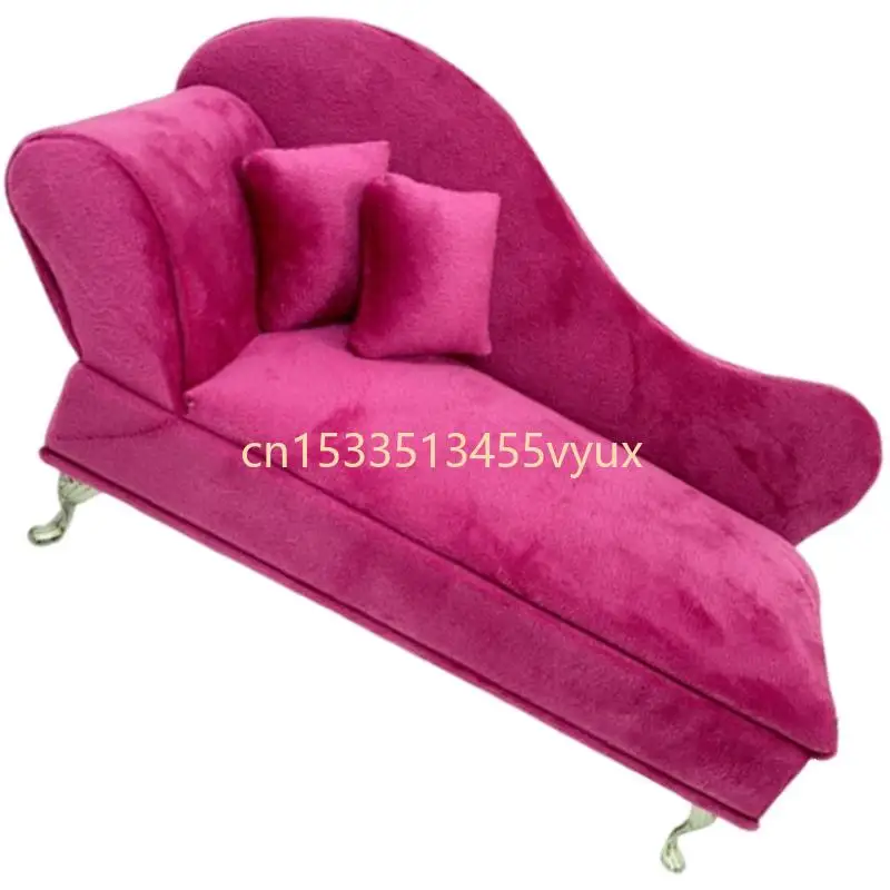 X5QD Rose Flannel Jewelry Organizers Sofa Soft Fabric Jewelry Case Accessories