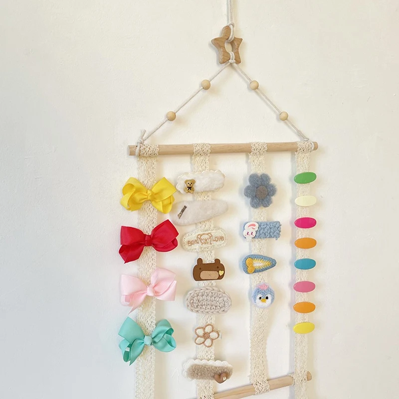 Wall Hair Clip Display Rack Hairpin Storage Girl Hair Accessories Headband Headdress Hairpin Wall Hanging Bathroom