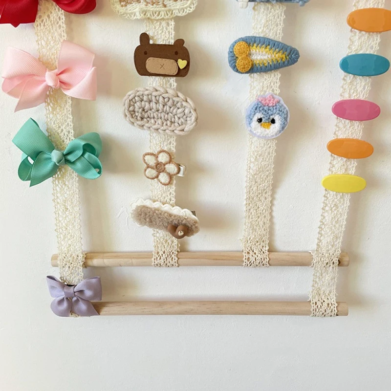 Wall Hair Clip Display Rack Hairpin Storage Girl Hair Accessories Headband Headdress Hairpin Wall Hanging Bathroom