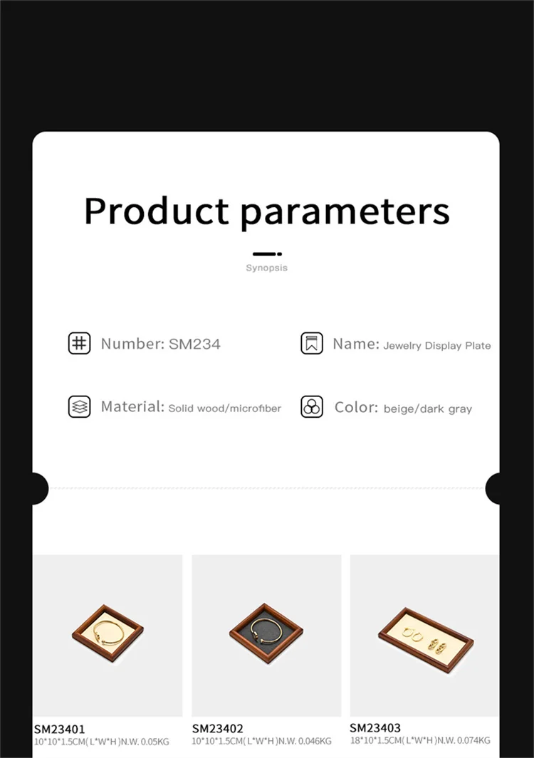 Oirlv Wooden Jewelry Display Tray Jewelry Organizer Storage Tray Necklace Bracelet Earrings Ring Holder Tray Jewelry Shop Showca