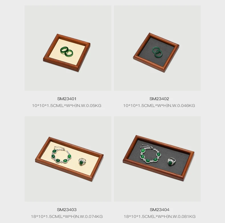 Oirlv New Wooden Jewelry Tray For Ring Earrings Bracelet Bangle Necklace Rectangle Jewelry Display Stand Jewelry Tray Hot Sales