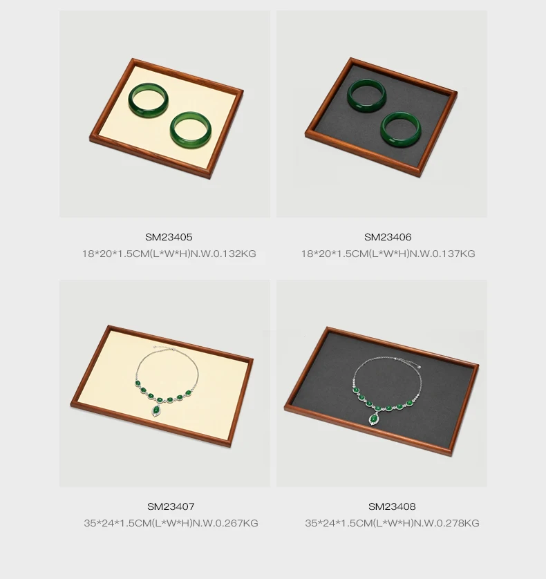 Oirlv New Wooden Jewelry Tray For Ring Earrings Bracelet Bangle Necklace Rectangle Jewelry Display Stand Jewelry Tray Hot Sales
