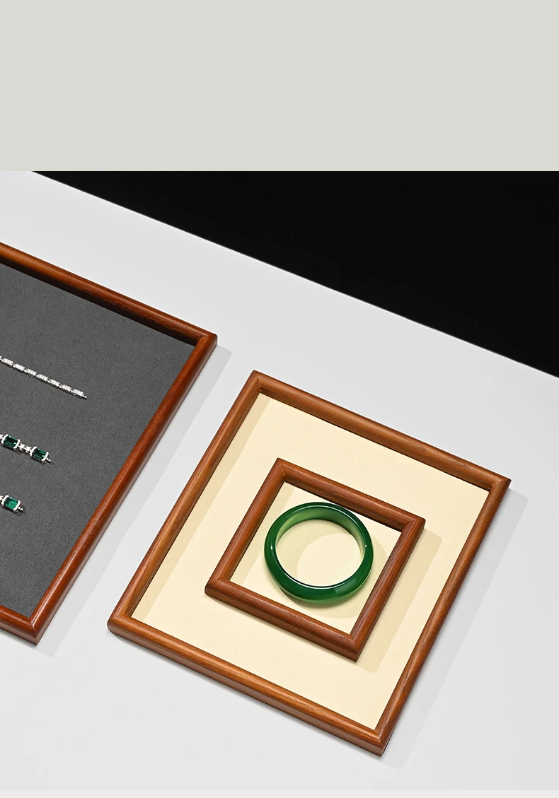 Oirlv New Wooden Jewelry Tray For Ring Earrings Bracelet Bangle Necklace Rectangle Jewelry Display Stand Jewelry Tray Hot Sales