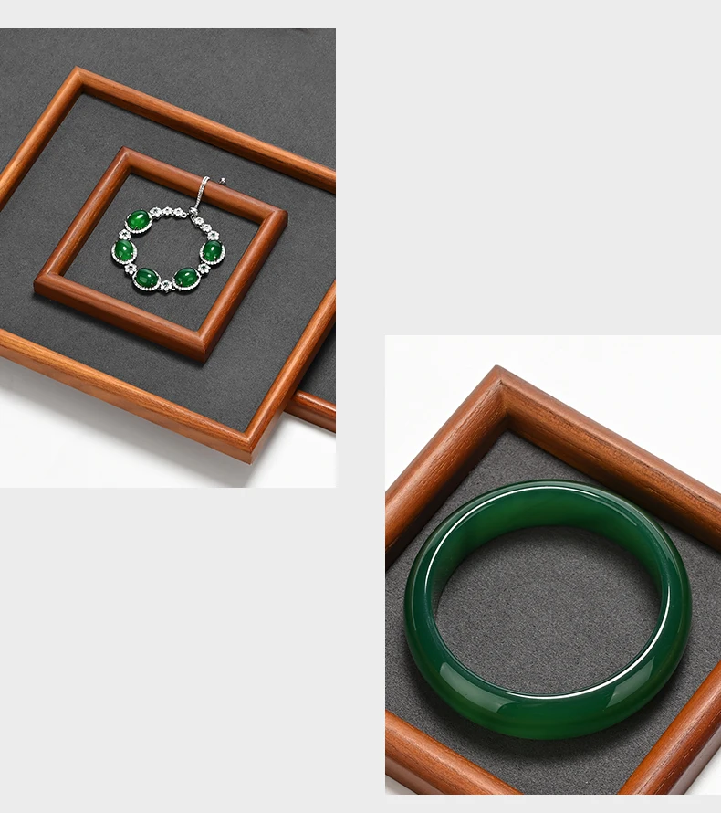 Oirlv New Wooden Jewelry Tray For Ring Earrings Bracelet Bangle Necklace Rectangle Jewelry Display Stand Jewelry Tray Hot Sales