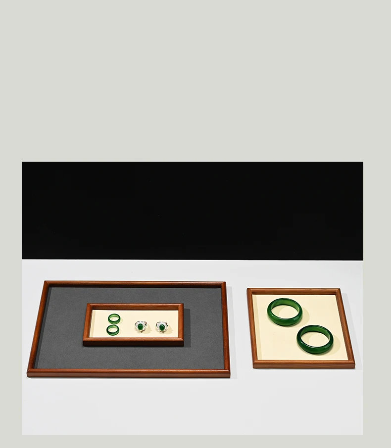 Oirlv New Wooden Jewelry Tray For Ring Earrings Bracelet Bangle Necklace Rectangle Jewelry Display Stand Jewelry Tray Hot Sales