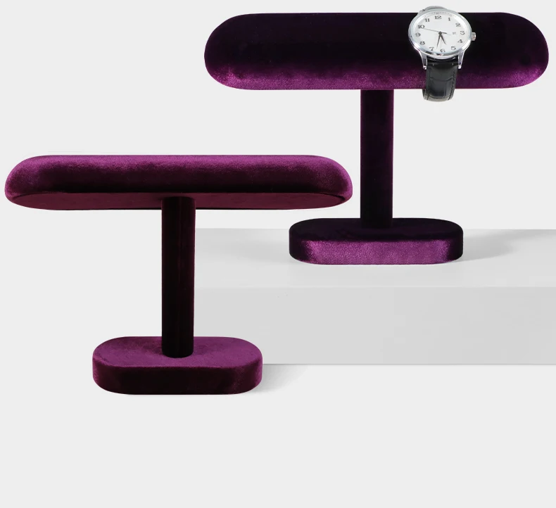 Yinbeini Velvet Watch Display Stand Jewelry Storage Rack for Watch Bracelets and Bangles Jewelry Display Holder TB002