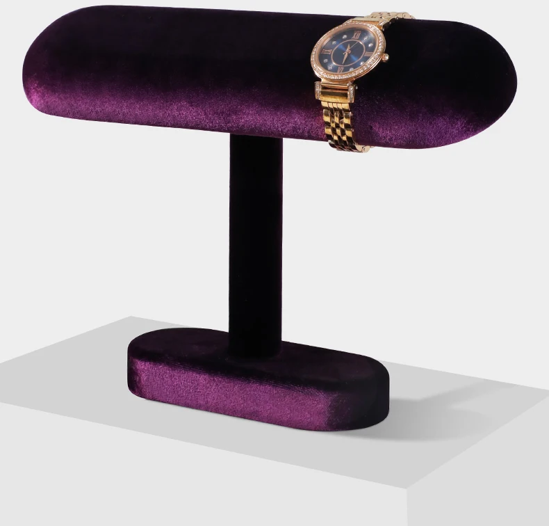 Yinbeini Velvet Watch Display Stand Jewelry Storage Rack for Watch Bracelets and Bangles Jewelry Display Holder TB002