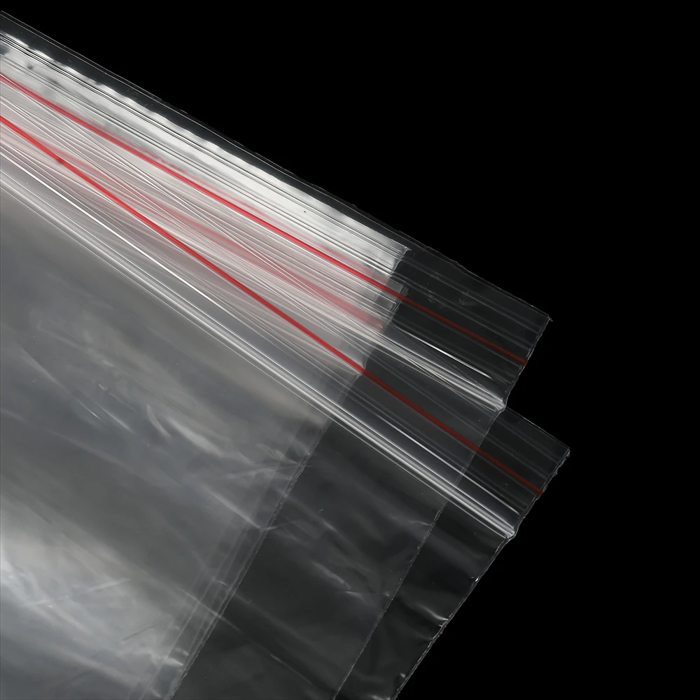 100Pcs/Lot Transparent Ziplock Plastic Bag for Jewelry Beads Bracelets Storage Small Business Packaging Supplies Accessories