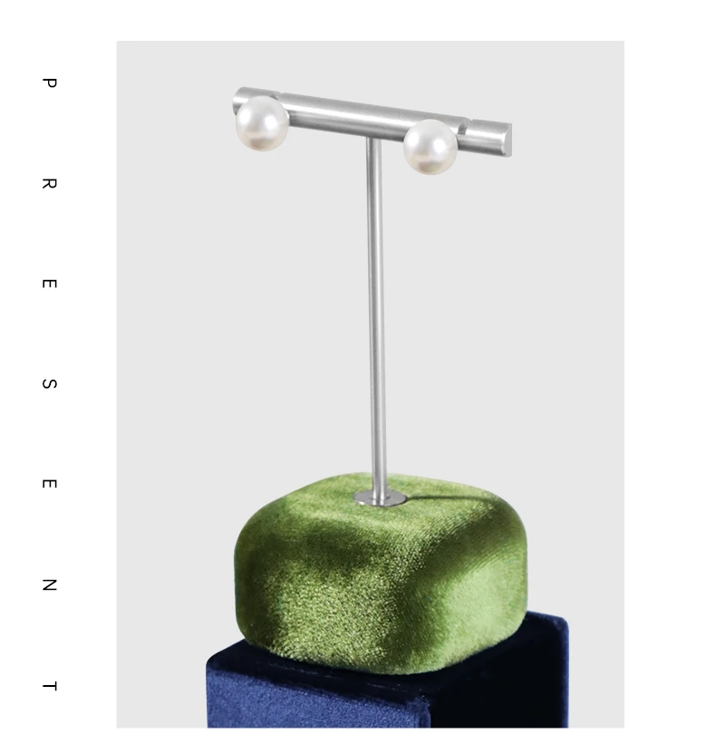 Yinbeini Velvet Earrings Ear Stud Display Stand Jewelry Accessories Storage Organizer Ring Showcase Props TB011