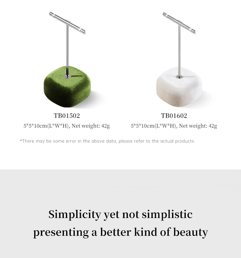 Yinbeini Velvet Earrings Ear Stud Display Stand Jewelry Accessories Storage Organizer Ring Showcase Props TB011