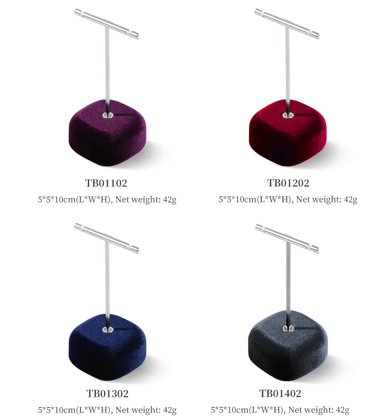 Yinbeini Velvet Earrings Ear Stud Display Stand Jewelry Accessories Storage Organizer Ring Showcase Props TB011