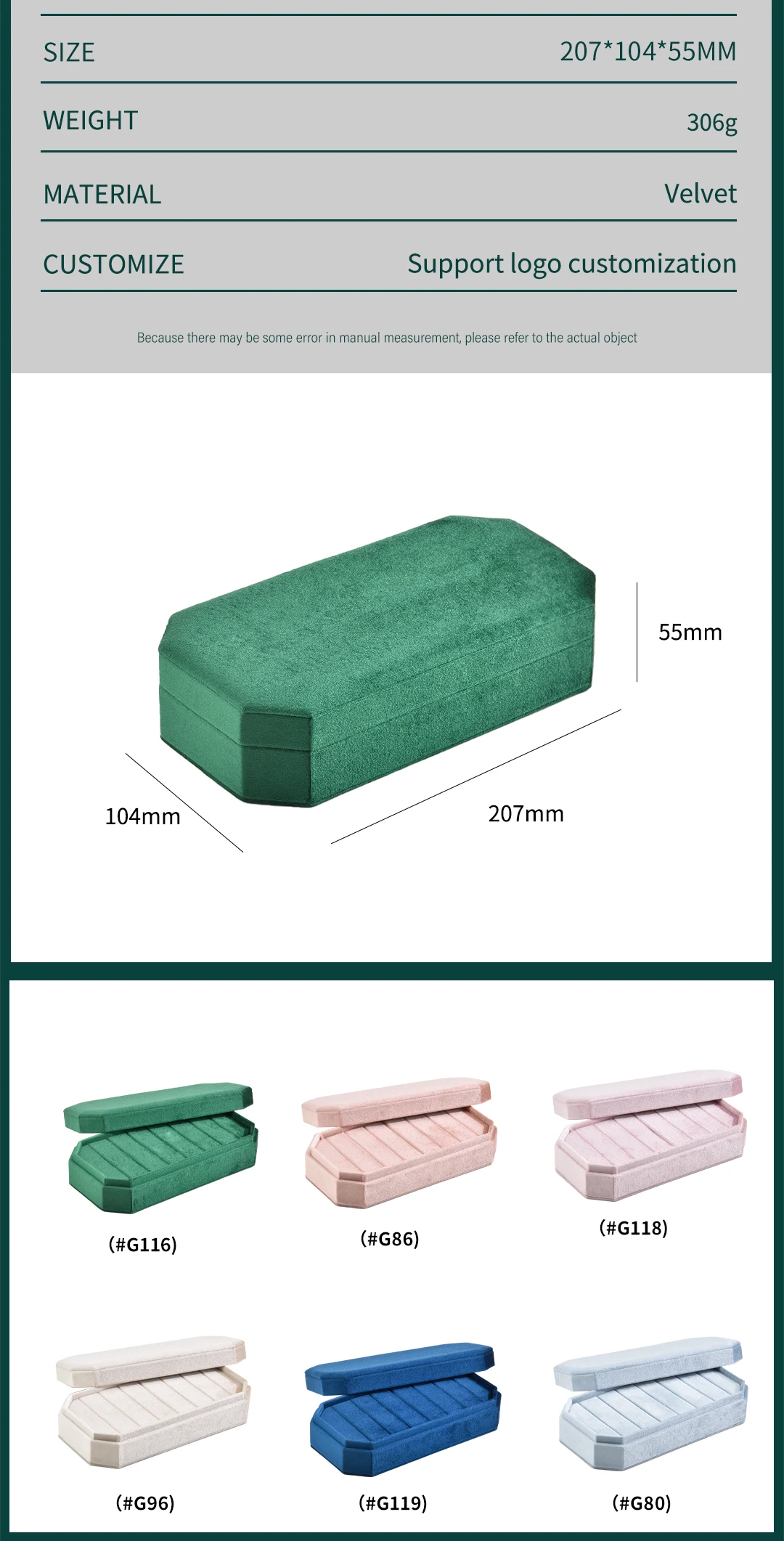 Wholesale Velvet Ring Holder Container Finger Travel Custom Logo Jewelry Tray With Lid Rings Storage Case Jewellery Organizer