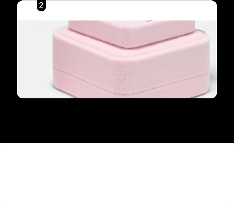 Oirlv Velvet Ring Box Pink Earring Jewelry Box Necklace Bracelet Storage Case Jewelry Gift Box for Wedding Jewelry Organizer Box
