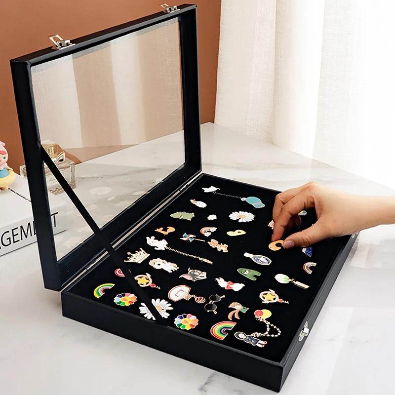 Pin Display Case Breastpin Medal Display Box Storage Box Dust-Proof Brooch Box Display Rack Jewelry Medal Collection Display Box