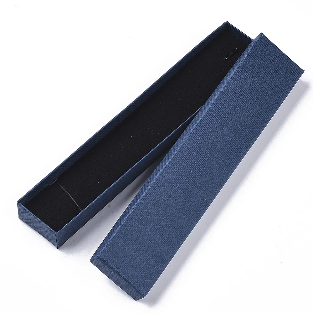 PandaHall 12Pcs 21x4x2cm Cardboard Jewelry Box Display & Storage Box for Bracelets Necklaces Earrings Rectangle Gift Packaging