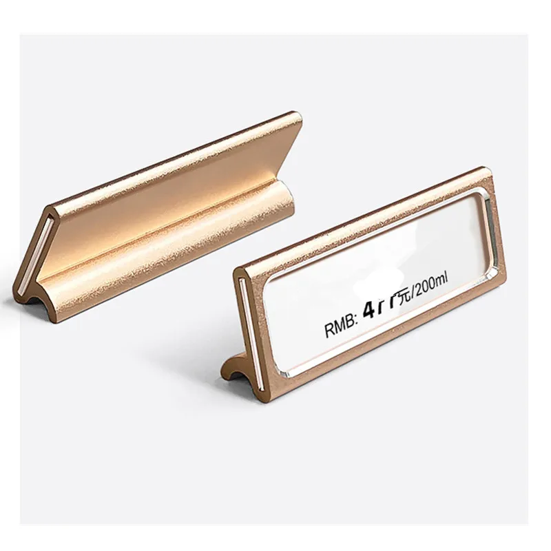 10Pcs/lot 60X22Mm Metal Sign Holder Stand Bread Store Price Label Tag Card Holder Advertising Display Stand Mini Price Paper