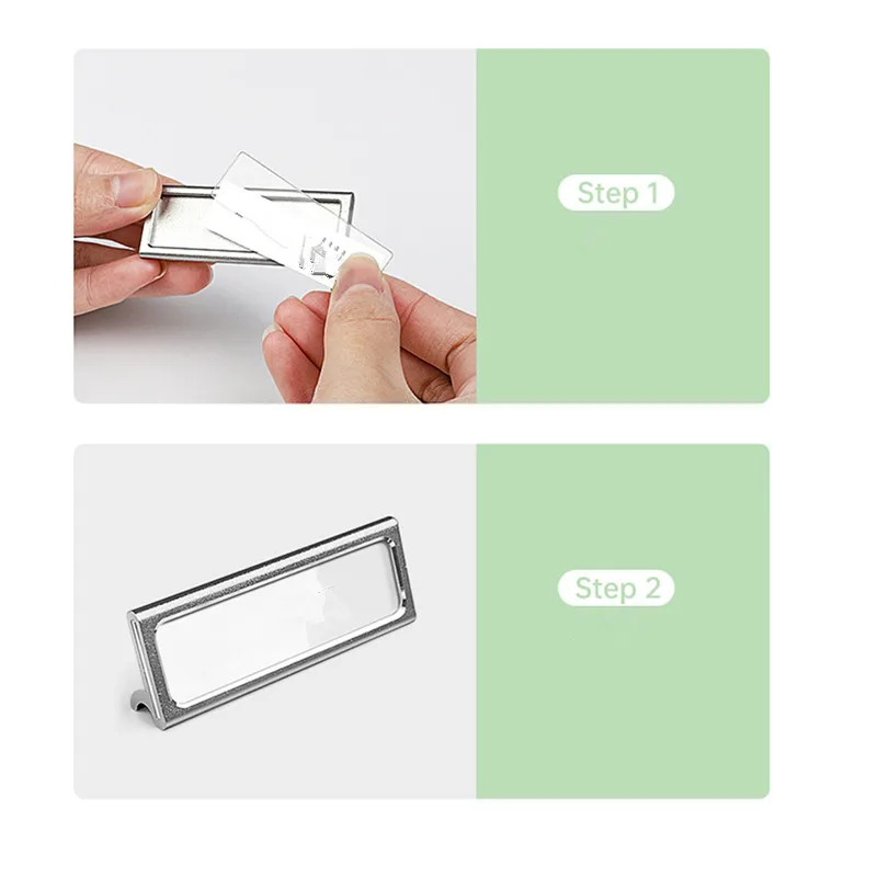 10Pcs/lot 60X22Mm Metal Sign Holder Stand Bread Store Price Label Tag Card Holder Advertising Display Stand Mini Price Paper