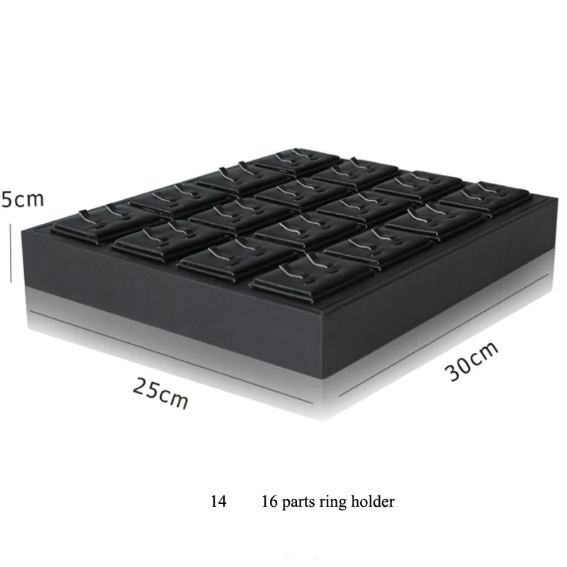 Brushed Black PU Necklace Jewelry Organizer Jewellery Display Ring Tray Earring Holder Various Models For Option Wholesale